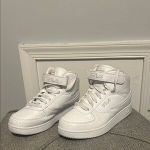 Fila Kids White High-Top Sneakers